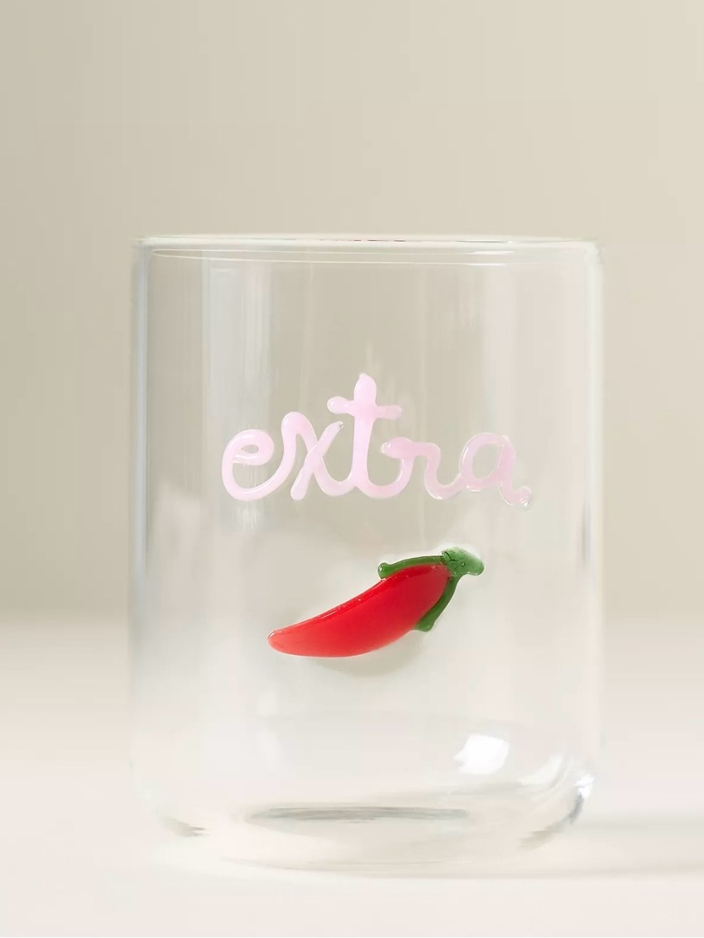 NEW SOLD OUT Anthropologie Love Notes Icon Juice Glass, Extra Spicy 🌶️